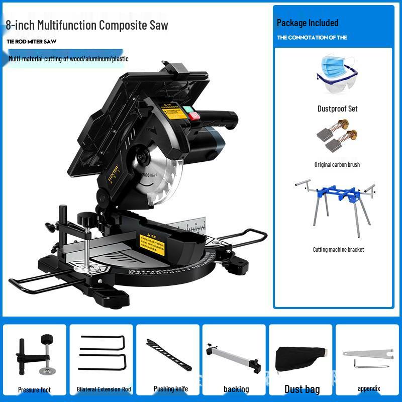 LUXTER 8" Multifunctional Woodworking Compound Table Saw