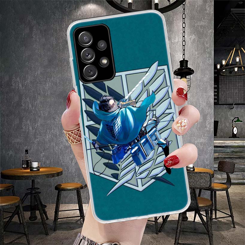 Чехол для телефона Titan Attack Levi для Samsung Galaxy A12 A22 A32 A52 A72 A02S A51 A50S A71 A70 A31 A20S Note 20 Ultra S10 A10S Galaxy