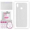 apgo Protective Skin Sticker for the Back Compatible with Huawei P Smart 2019, Wrap Film, Foil, Vinyl - Pattern Transparent Carbon