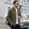 Men S Corduroy Button Up Shirt Slim Fit Casual Workwear Jacket
