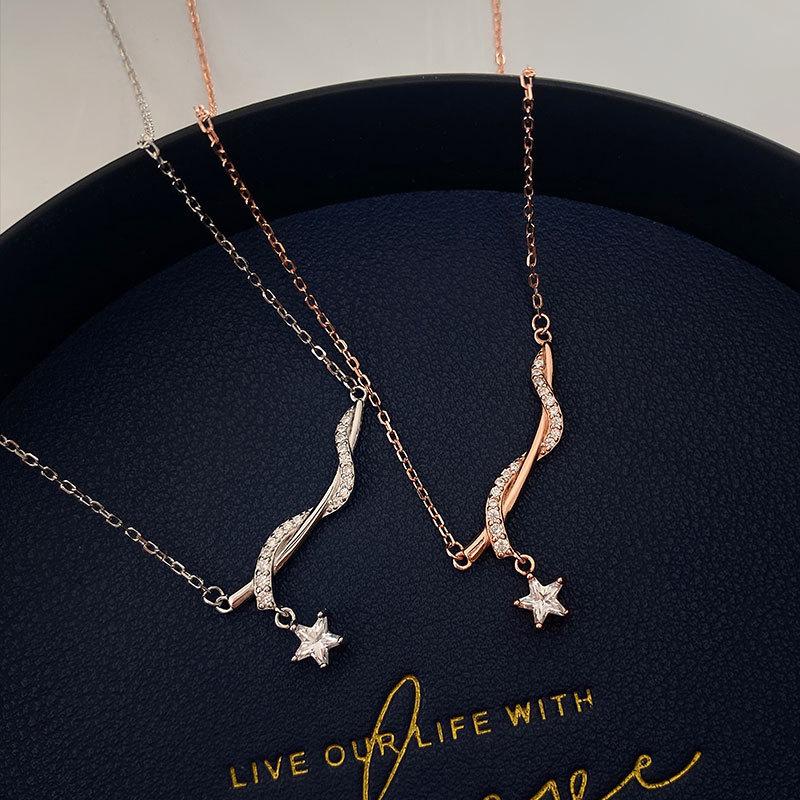Ожерелье в виде обернутой звезды, подвеска в виде пятиконечной звезды, цепочка на ключицу, сказочное сладкое ожерелье для женщин, новый стиль