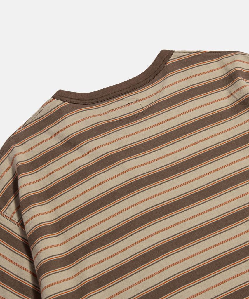 ESPIONAGE Multi Border Pocket Tee Brown