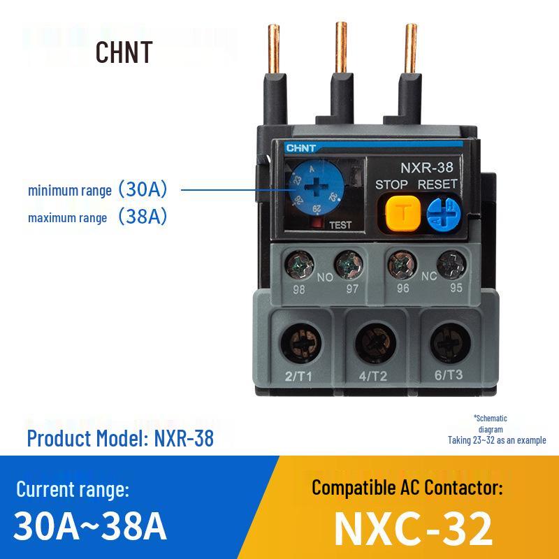 Тепловое реле перегрузки Chint NXR-25 с контактором NXC, втычное (1А-25А).