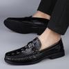New Crocodile Pattern Summer Loafers Luxury Brand Slip On Flats Genuine Leather Dress Driving Moccasins Casual Leather Footwear