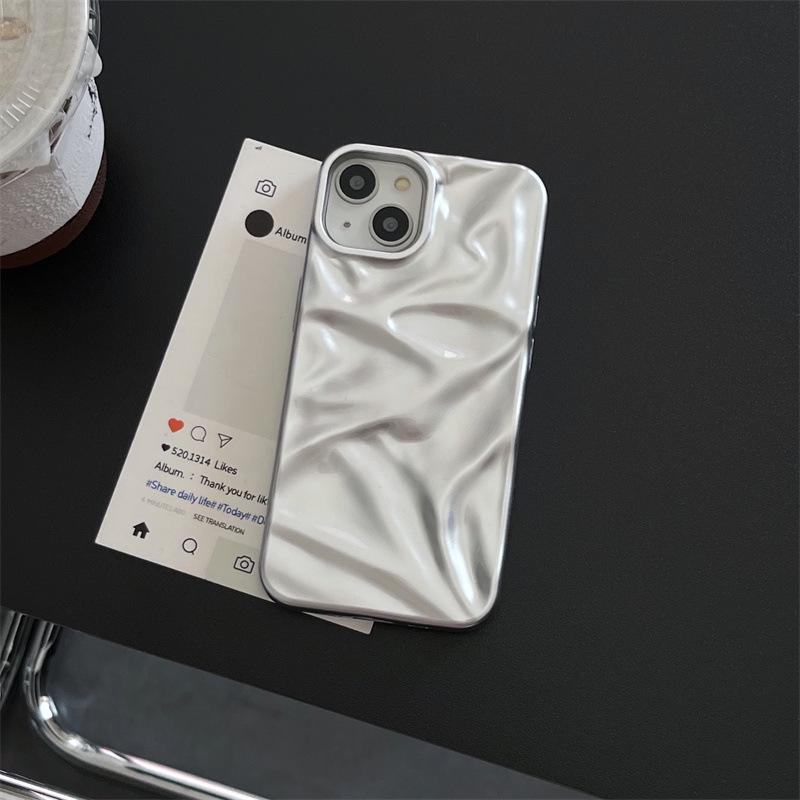 Матовый серебристый мягкий чехол для iPhone 13/14/16 Pro Max, iPhone 15 и iPhone 17 Pro.