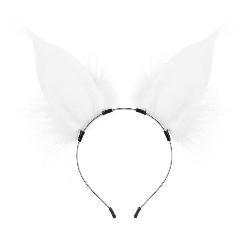 Handmade Plush Rabbit Ear Headband Cosplay Anime Party Costume Accessory Unisex Soft Furry Hairband