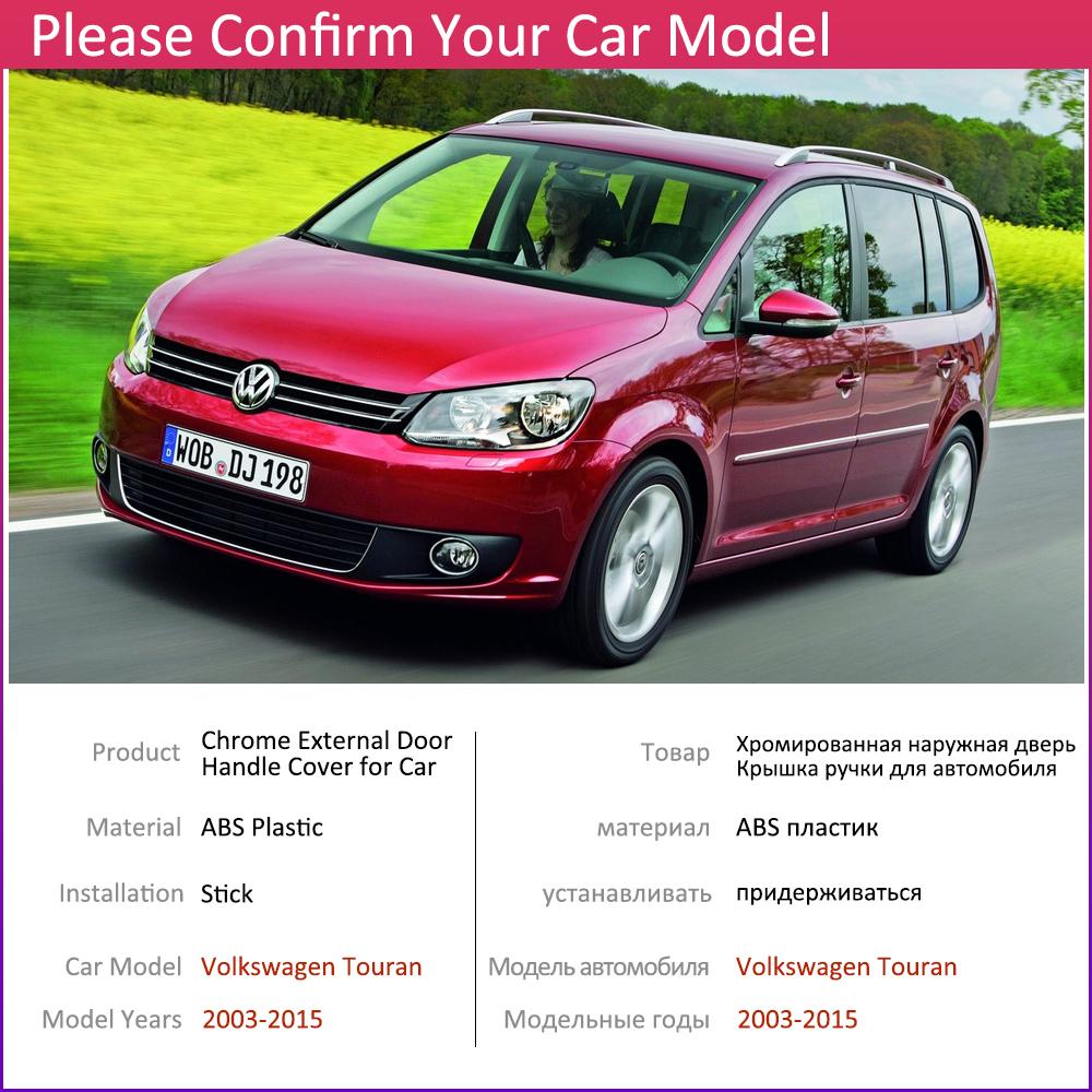 For Volkswagen VW Touran MK1 2003~2015 Chrome Door Handle Cover Car Accessories Stickers Trim Set 2004 2006 2008 2010 2012