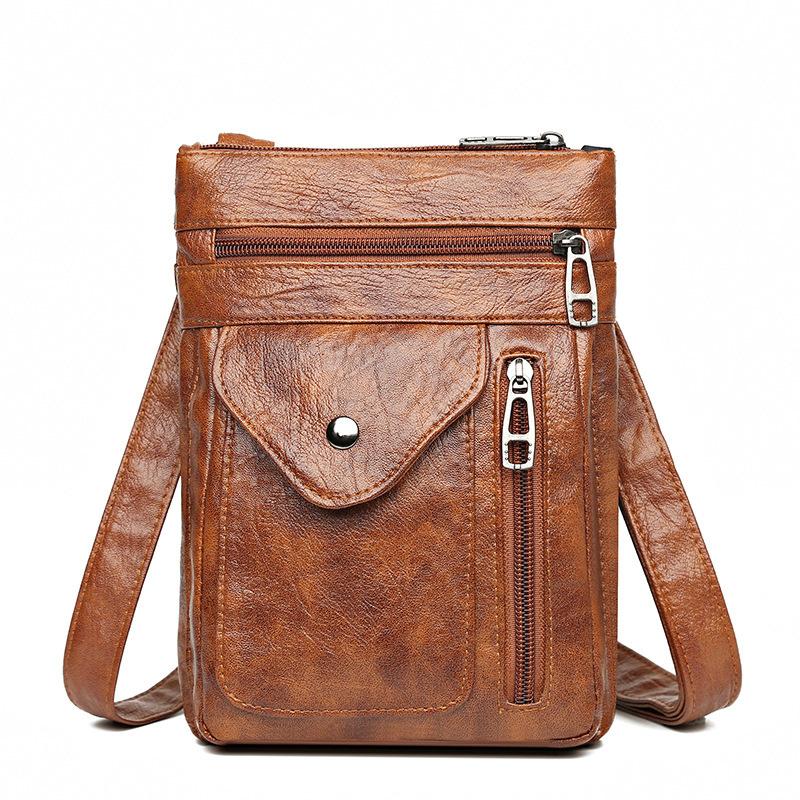 Women Crossbody Bag New Texture Shoulder Bag Phone Bag Soft Leather Chic Euro-American Style Mature Fashion Vintage Small Bag