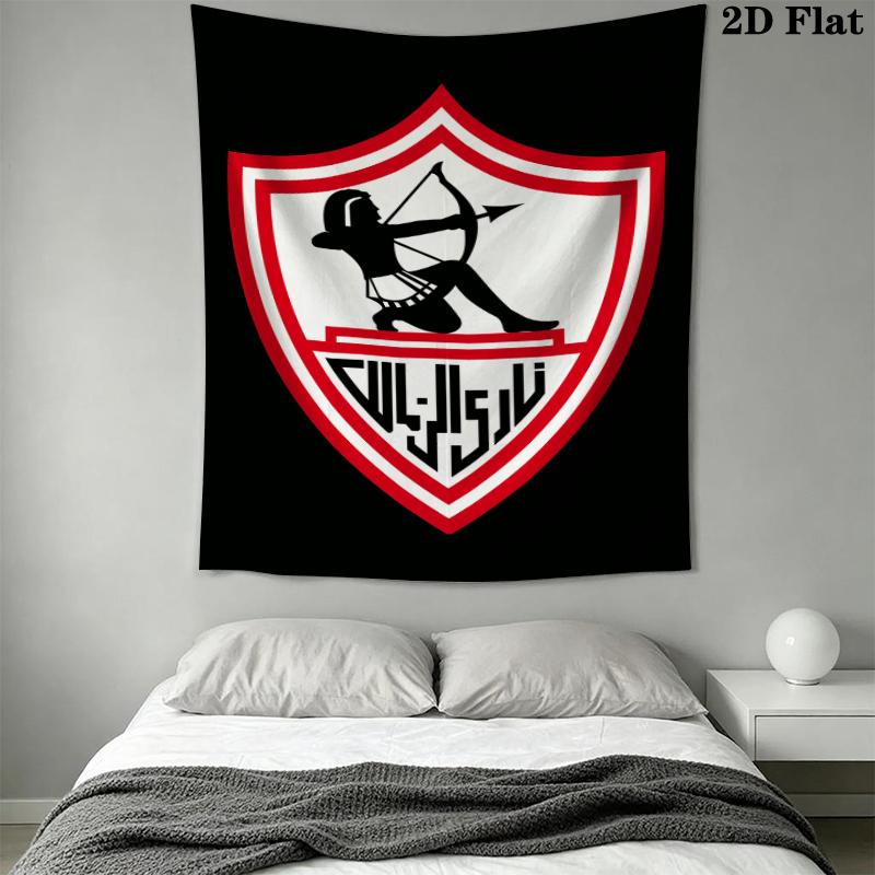 Zamalek SC Wall Tapestry Aesthetic Wall Hanging Printed Fabric Blanket Decorative Tapestries for Bedroom Living Room Home Decor