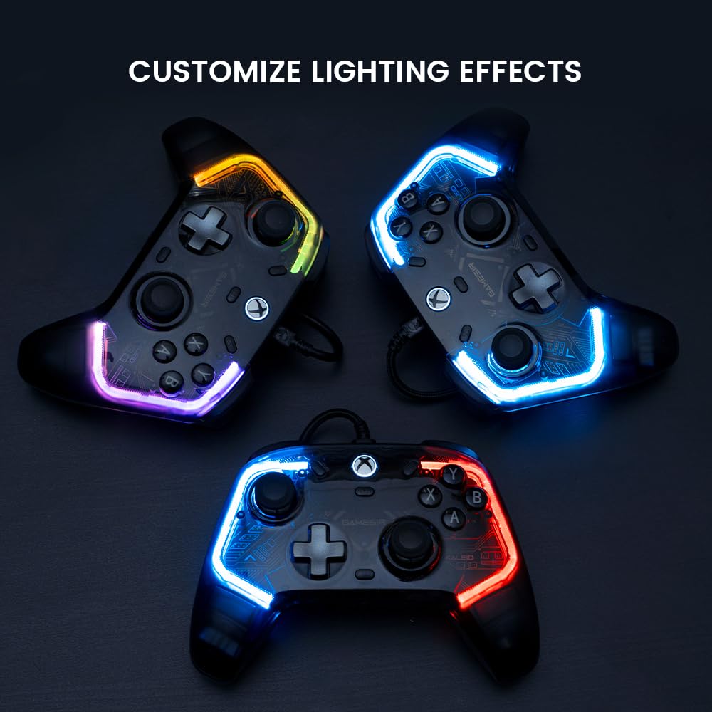 GameSir Kaleid Wired Controller for Xbox One Xbox Series featuring Hall Effect Sticks Analog PC Steam Game Compatible & X/S, & Triggers, Gamepad,