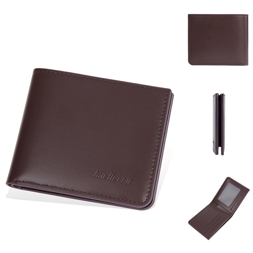 Men's Korean Style Slim Bifold Leather Wallet
