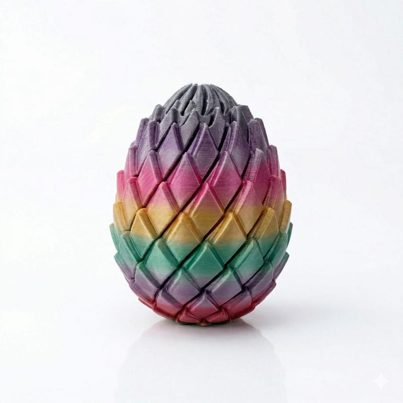 3D Printing Dragon Egg Stress Relief Toy Fidget Gadget Stress Relief Desktop Ornament Home Decor Deformable Twist Egg Creative