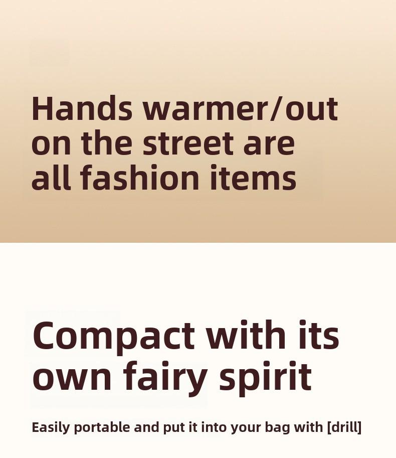 Двусторонняя перезаряжаемая плюшевая грелка для рук - портативное самонагревающееся устройство