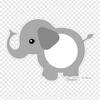 Elefante Elephant Baby Shower Iron On Heat Transfer Printing Vinyl Patches Sticker for Clothes DIY Appliques Washable Patches