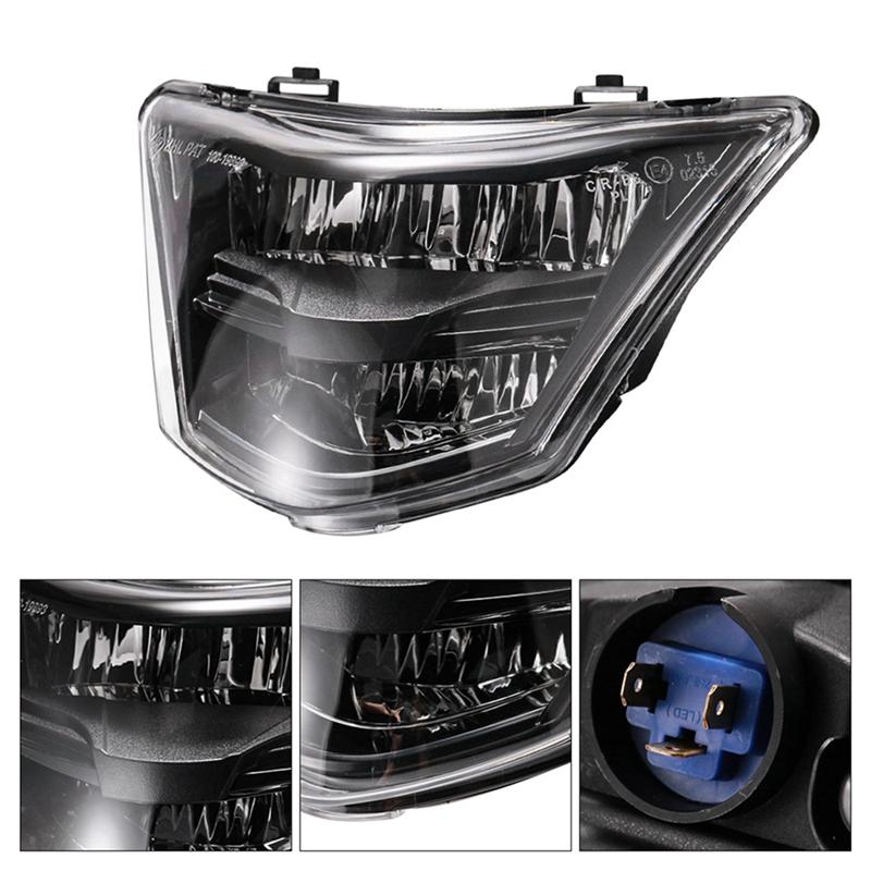 Пластик фары мотоцикла, переднее крыло для LC135 V1 135GP, фара светодиодная 12V 35W, маска-спойлер, крышка линзы, для кроссовых мотоциклов, прочный