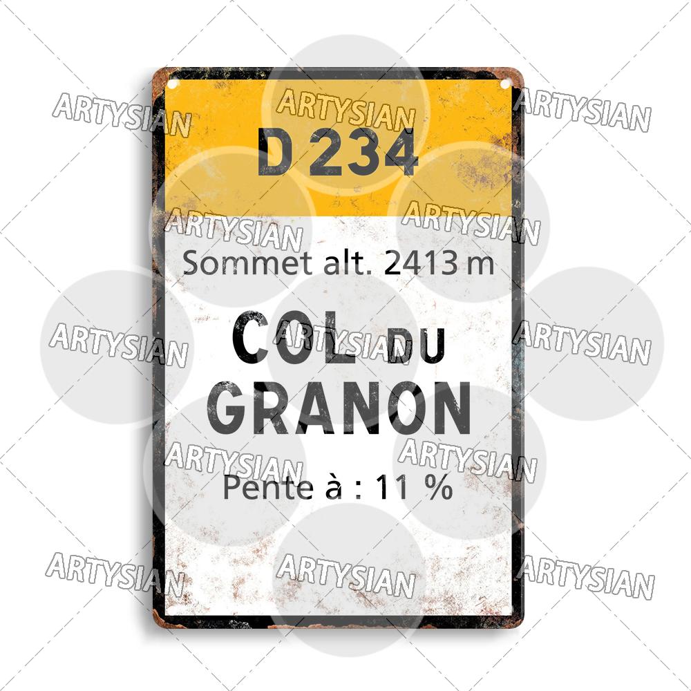 Тур де Франс Велоспорт Гонка Велоспорт Ориентир Металлическая табличка Дорожные знаки Croix de FER Madeleine Tourmalet Luz-Ardiden Loze