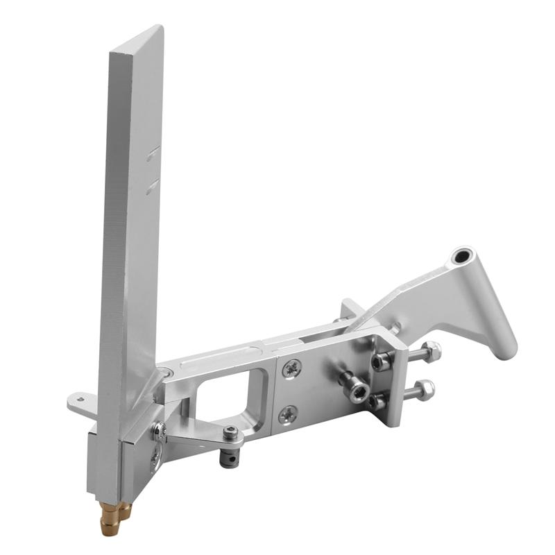 Aluminum Alloy 110mm Water Absorbing Rudder Aluminum Suction Rudders with Tail 4MM Shaft Bracket for CAT RC Jet Boats Parts