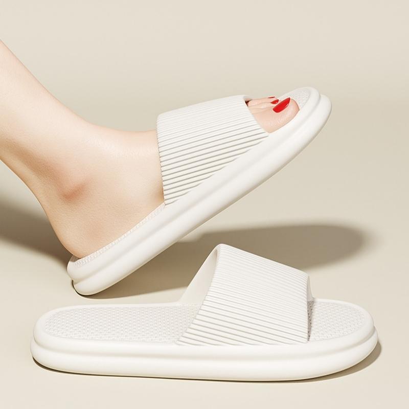 Женские летние лаконичные тапочки из ЭВА для мужчин, мягкие домашние тапочки для пар, нескользящие сандалии для ванной, для взрослых, удобная пляжная обувь для отдыха на открытом воздухе