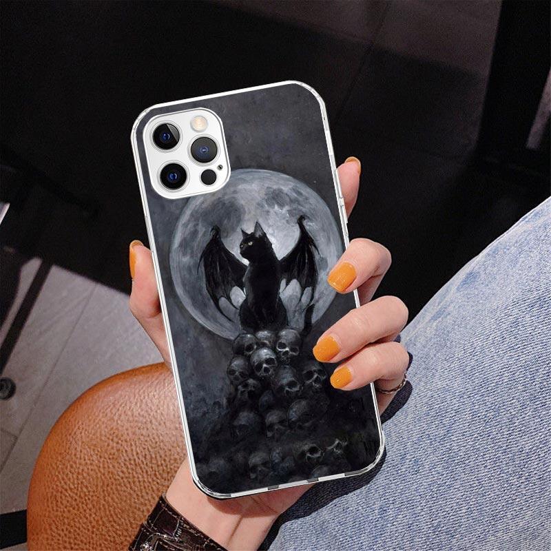 Witch And Cat Colorful Cute Phone Case For iPhone 17 Air 16 Pro Max 16E 15 + 14 Plus 11 12 13 Mini 7 8 SE Gift Print Cover Funda