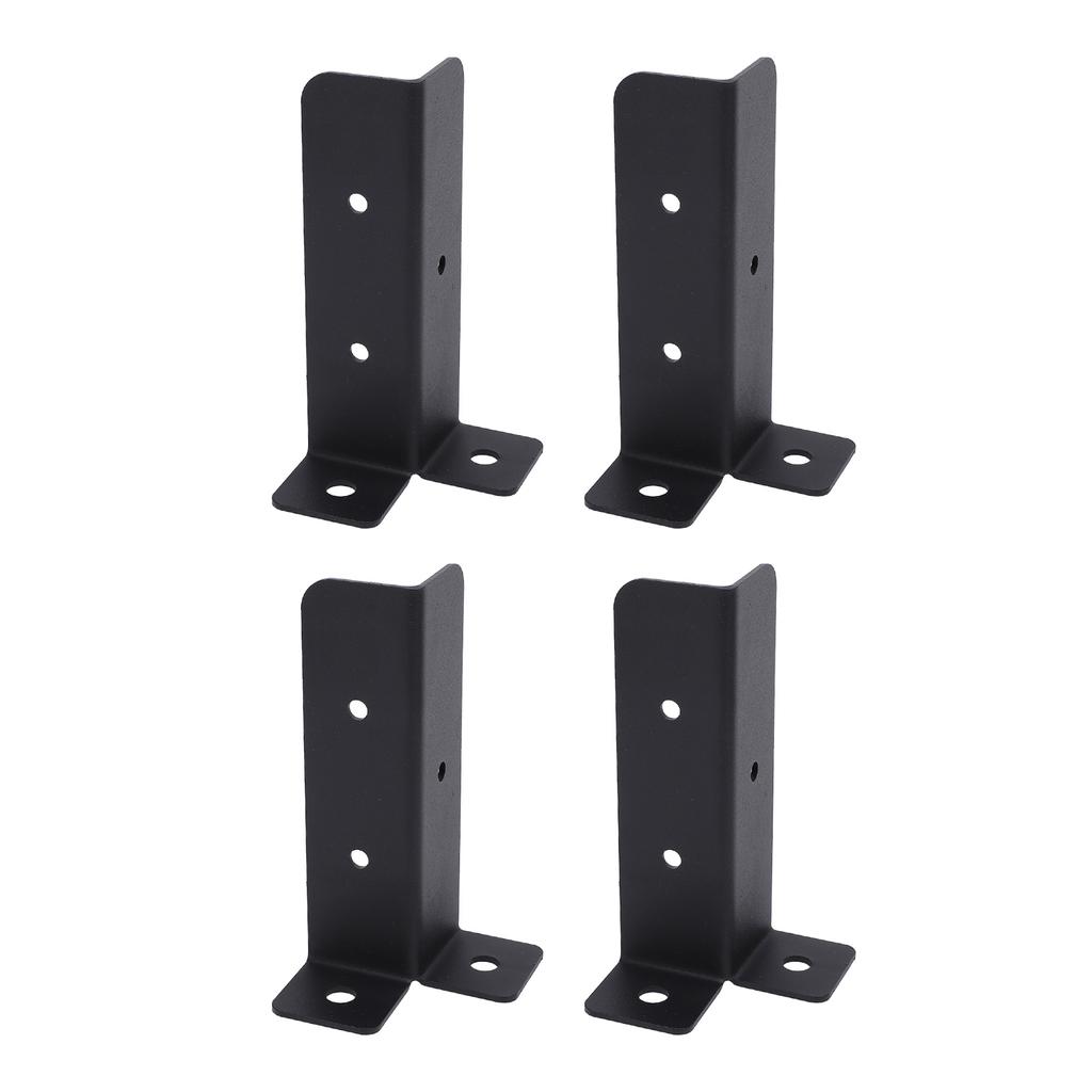 4 комплекта опорных кронштейнов для столбов, металлические базовые кронштейны, монтажный комплект для поддержки террасы, сверхпрочные, для забора, крыльца, перил, поручней