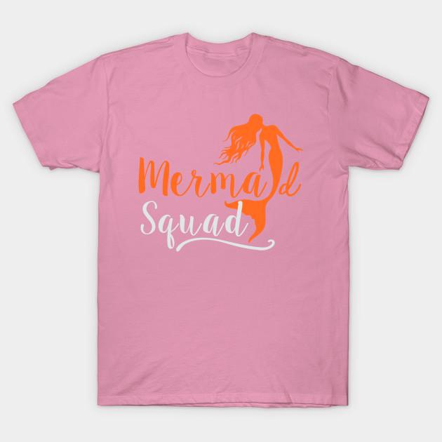 T Shirt Women Mermaid Squad Funny Harajuku Print Kawaii Tshirt Summer Short Sleeve Female T-Shirt Top Tee