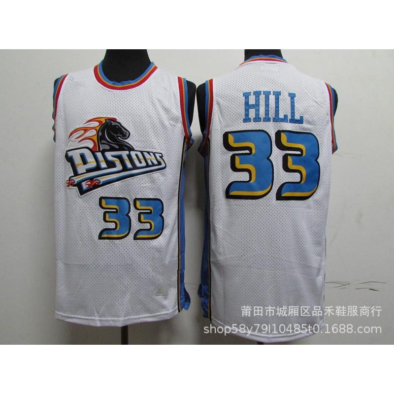 Retro Detroit Pistons Basketball Jersey Men Women Cotton Stitched NBA Style Fan Wear