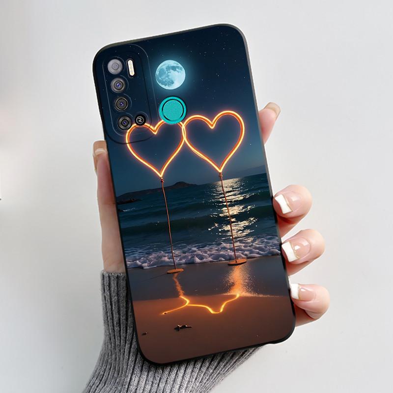 Для Tecno Pouvoir 4 Pouvoir 4 Pro LC7 LC8 Чехол Роскошный Милый Кролик с Сердечками Смешной Чехол для Телефона Черный Силиконовый Защитный Задний Чехол