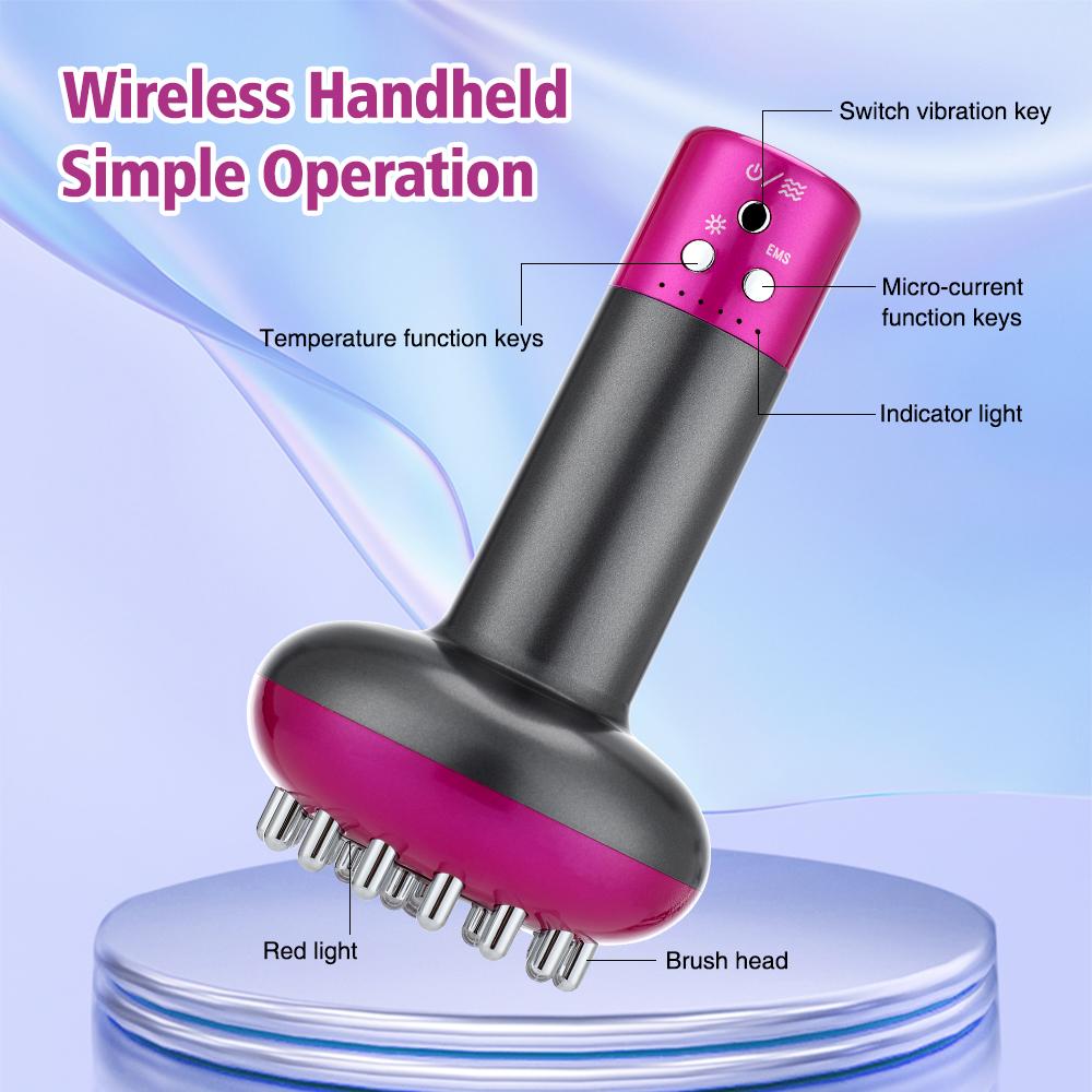 Электрический массажер для тела Meridian Brush, антицеллюлитный, гуаша, перезаряжаемый, нагревательный, скребковый, лимфодренажный аппарат, сжигатель жира
