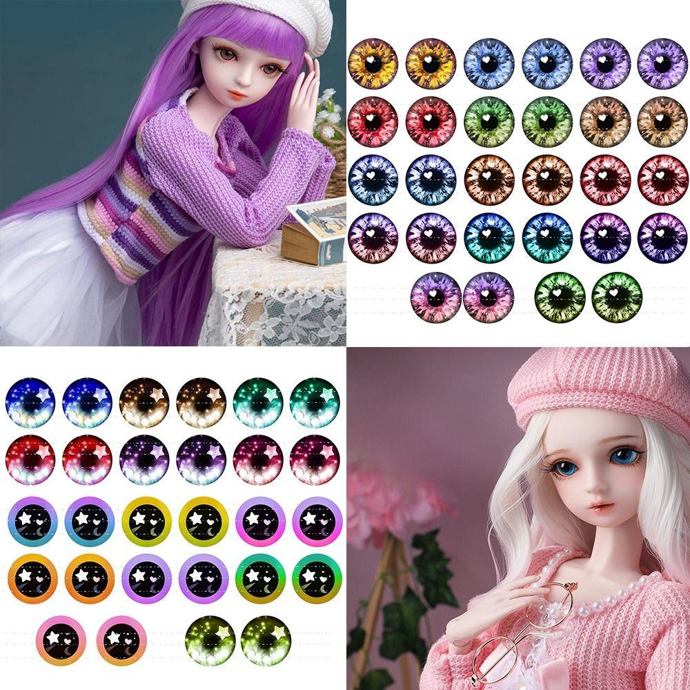 6/8/10mm Accessories Toy Dinosaur Doll Eyeballs Glass Dolls Eyes Animal Eyes DIY Crafts