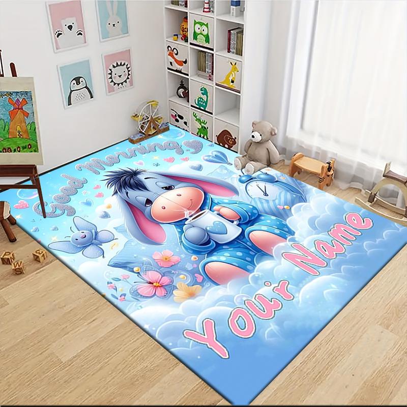 Custom Name "Space Adventure Winnie" Carpet Rug Customizable Soft Washable Anti-Slip Home Living Room Sofa Mats Personalized Rug. 0909392