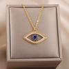 Модное ожерелье с Глазом Фатимы для женщин, из нержавеющей стали, золотого цвета, ожерелья с подвеской в виде Глаза Фатимы, удачные, эстетичные, турецкие украшения для женщин