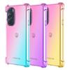 Clear Cute Gradient Phone Case Slim Anti Scratch Flexible TPU Cover Shockproof Protective Case for Motorola Edge 20 30 40 Pro S30 X30 One 5G X40