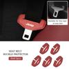 Car Seatbelt Buckle Cover Leather Seatbelt Anti-Scratch Mat Accessories For Jeep Renegade Grand Cherokee Compass Patriot Wrangle AKV1