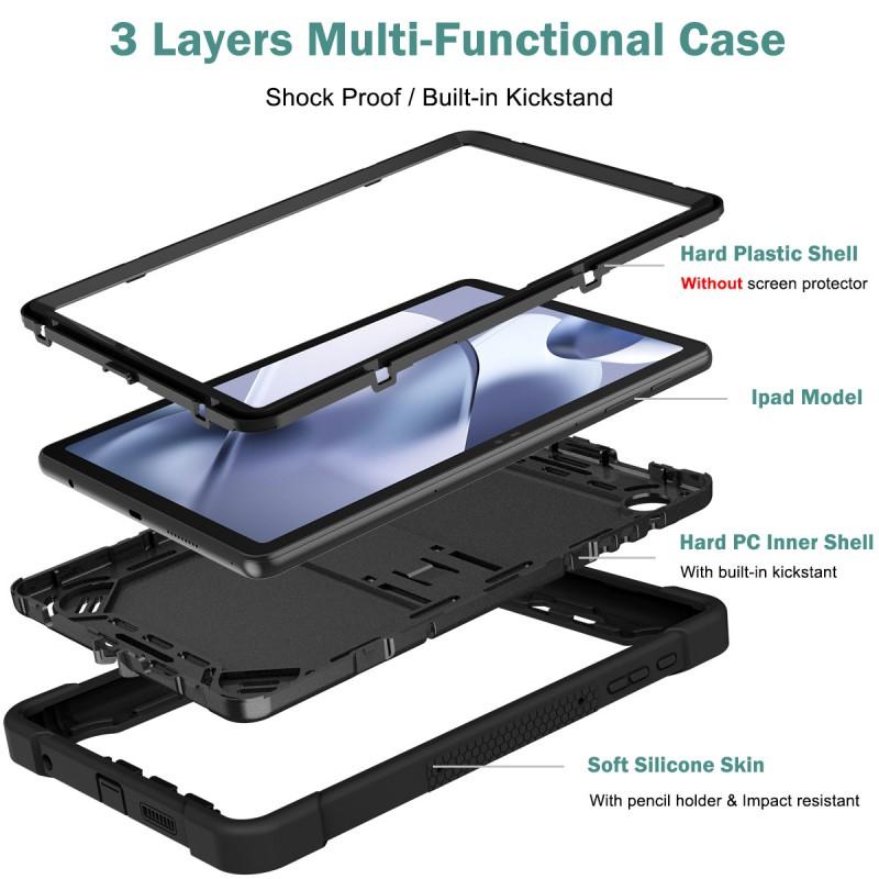 Silicone Tablet Case T-Mobile Revvl Tab 2 10.1 Inch With Kickstand Full Coverage Anti-Bend Shockproof Protection