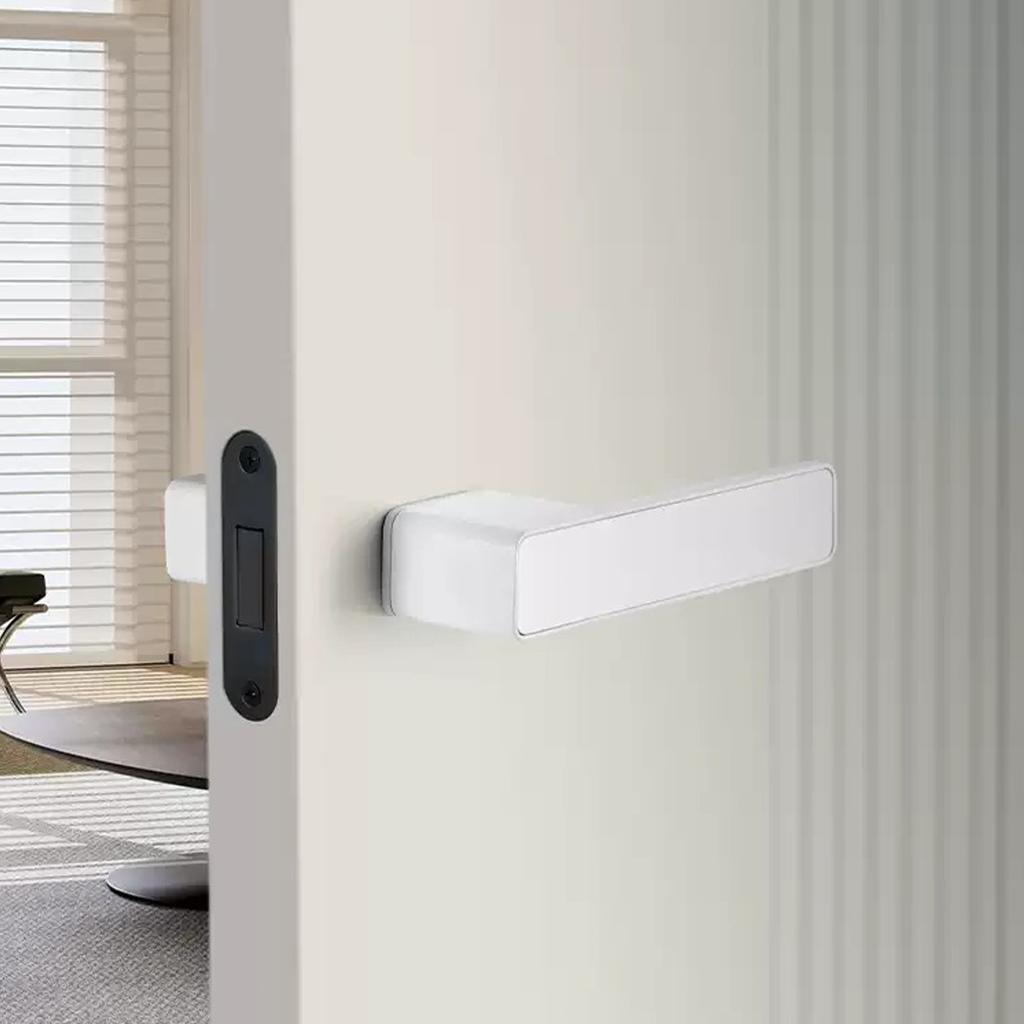 Modern Minimalist Concealed Door Magnetic Door Handle Set for Home Bedroom Wooden Door, Hidden Door Lock