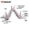 Мультитул складной Traveler MQ051G / 12 инструментов / для туризма / рыбалки / вело / с чехлом