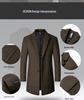 Men's Mid-Length Wool Coat - Autumn/Winter Casual Overcoat, 2025 Windbreaker for Middle-Aged Men