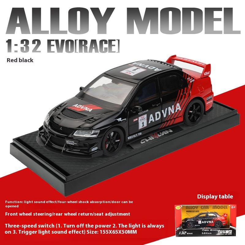 Mitsubishi EVO Model Alloy 1:32 Simulated Jdm Sports Car, Children's Toy Collection Model Ornaments for Boys Gifts