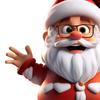 Santa Claus Ornament 2D Acrylic Cartoon Santa Claus Christmas Hanging Decoration for Christmas Tree Doors Windows Walls Decor