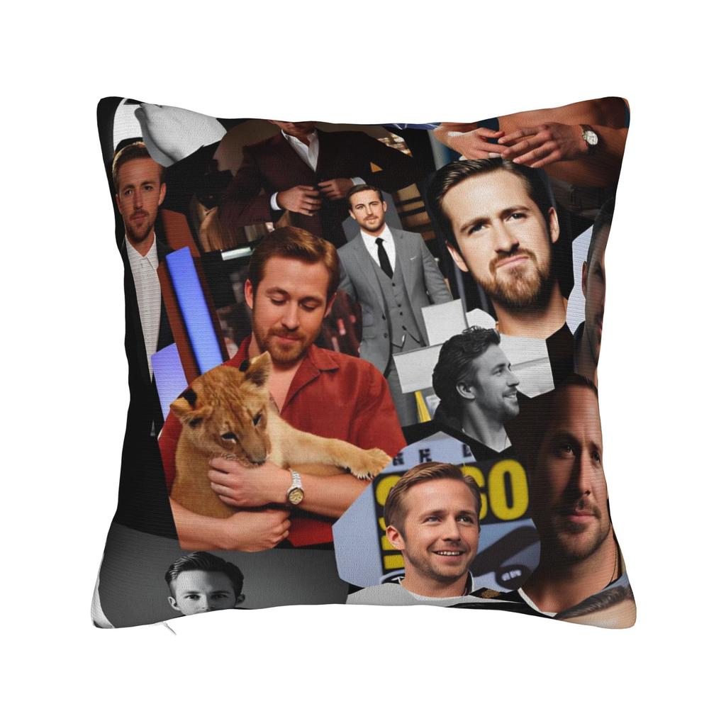 Ryan Gosling Collage Pillowcases Cute Funny Pillow Case For Office Car Home Decor Soft Pillow Cover