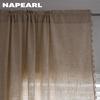 1 шт. NAPEARL, бежевая хлопково-льняная тюльовая пряжа, занавеска, современная однотонная 40% полузатеняющая оконная драпировка для гостиной, спальни, домашний декор