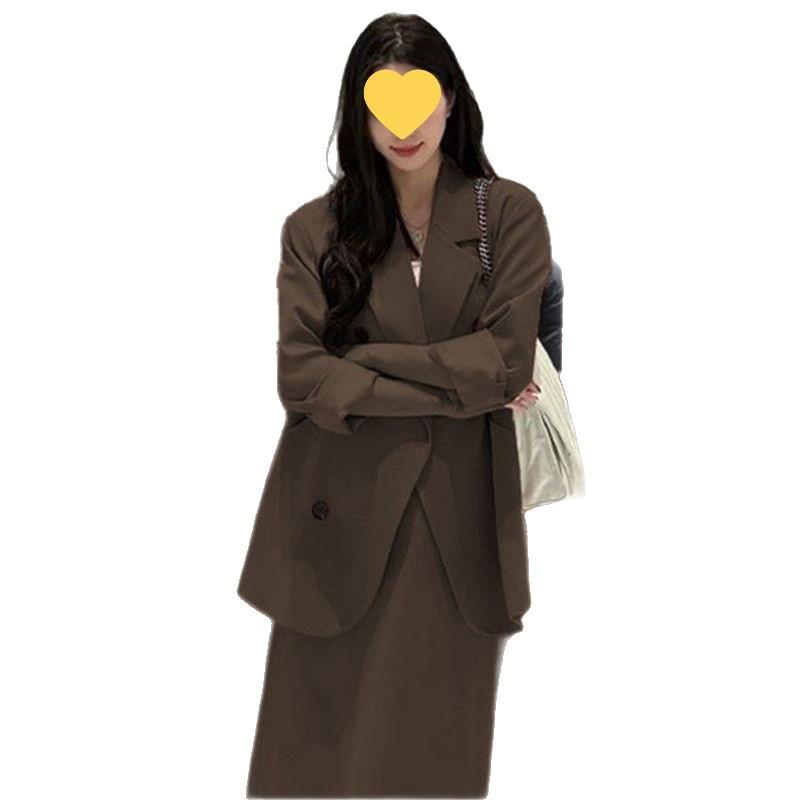 Осень 2025 Свежий Элегантный Костюм-двойка: Костюм: приталенный жакет и юбка миди