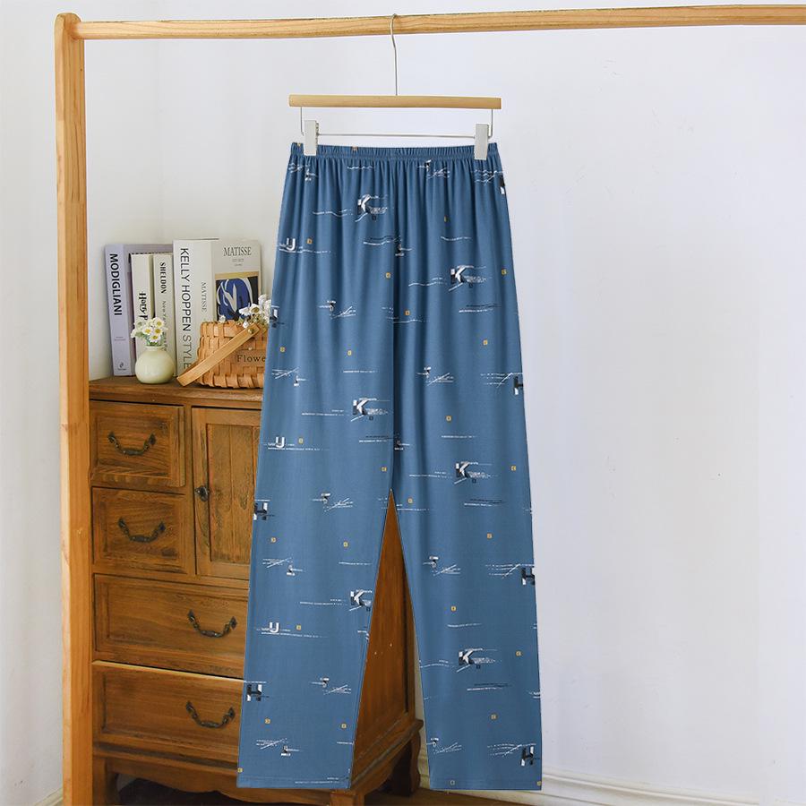 Мужские хлопковые пижамные штаны с двойными карманами 2024 года — легкие, повседневные, весна/осень