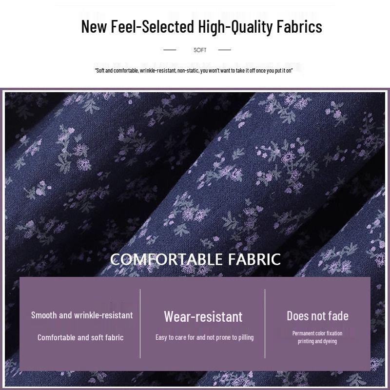 Korean Retro Floral Print Maxi Skirt – High Waist A-line for Spring and Summer Women's Fashion