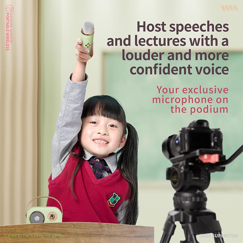 VAORLO Bluetooth-динамик с поддержкой беспроводного микрофона, караоке, TF-карта, FM-игра, Hi-Fi сабвуфер, высокая совместимость, громкая связь, звонки