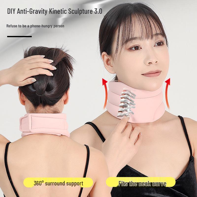 Nylon Neck Warmer & Corrector: Anti-Head Down Cervical Support Device for Home Physiotherapy