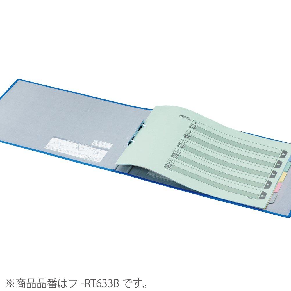 KOKUYO Tube File Eco Twin R A3 Horizontal 50mm Binding 2 Holes Blue Fu-RT653B