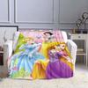 Exquisite princess cartoon flannel blankets can be customized, suitable for beds, bedrooms, sofas, picnics, outdoor leisure nap
