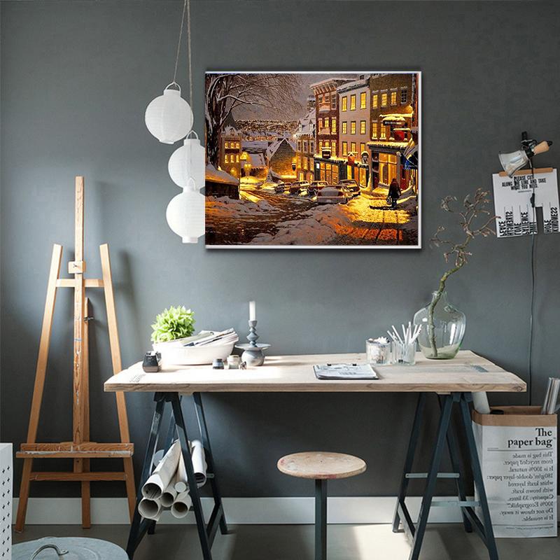 Полный квадратный дрель Алмазная картина 5d Пейзаж DIY Алмазная мозаика Цветок Ручная работа Подарок Настенный художественный декор для дома