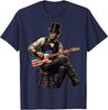 Abraham Lincoln Guitar Patriotic Rock Music Mens Graphic Tee Vintage T-Shirt